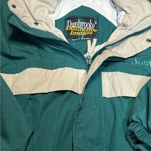 Vintage. Dunbrooke Green and Tan Jacket. Size S